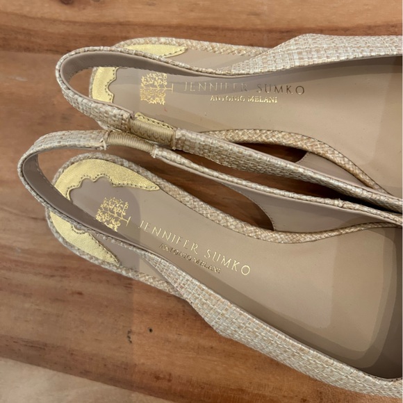 New Jennifer Sumko x Antonio Melani Shell Sling Back Flats - Picture 4 of 5